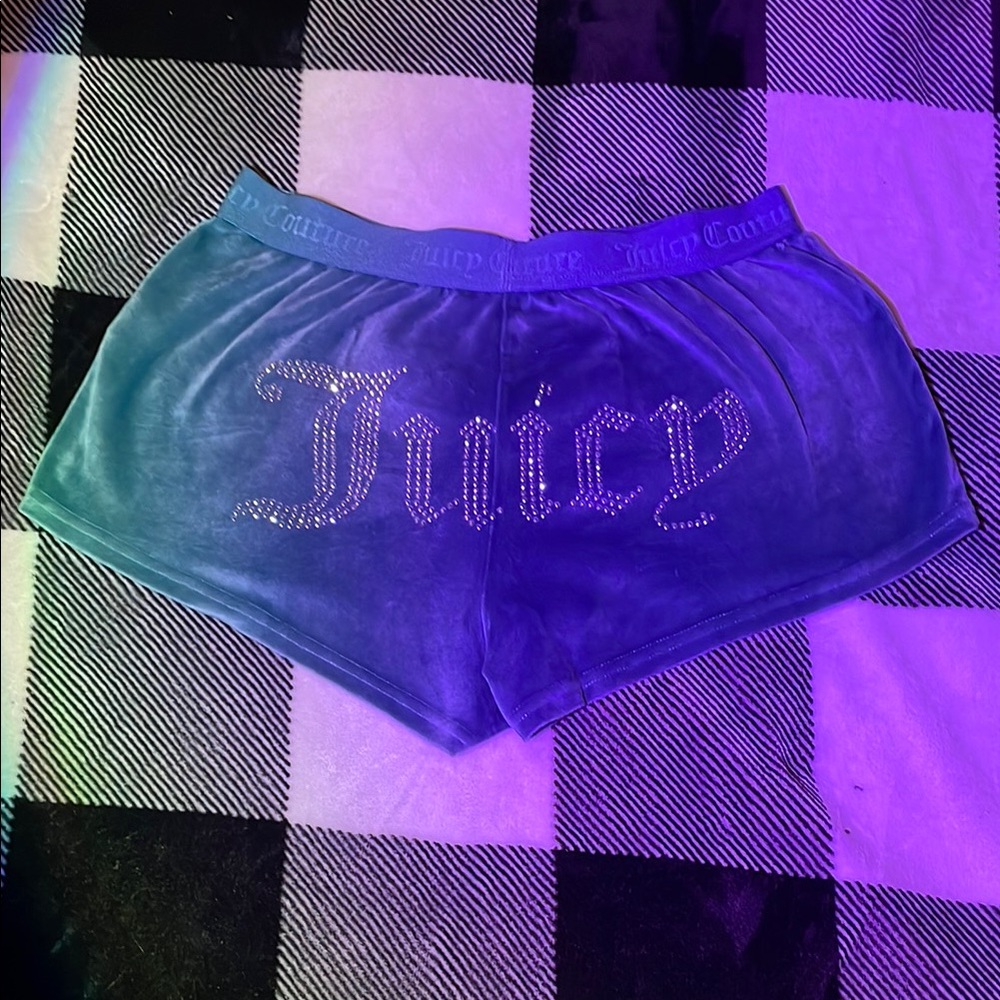 Juicy Couture Blue Velvet Shorts